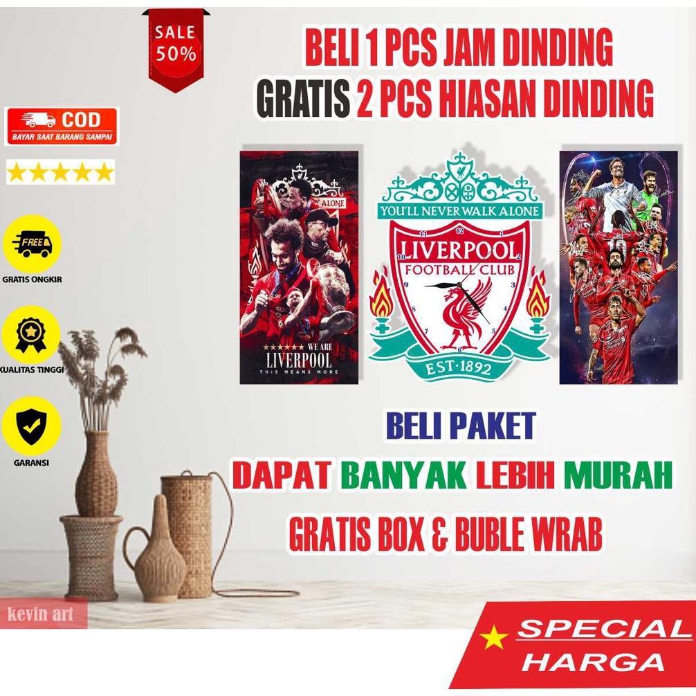 [WIRA] JAM DINDING UNIK MURAH LOGO LIVERPOOL MINIMALIS AESTHETIC KARAKTER ANIMASI KEREN CUSTOM HIASA