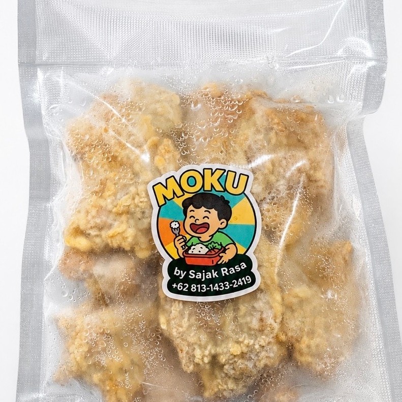 MOKU Crispy Chicken Steak + Tonkatsu Sauce | Ayam Crispy Frozen Juicy Siap Goreng | Frozen Food Prak