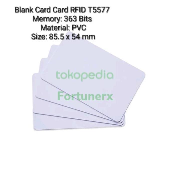 "" Kartu RFID T5577 125 Khz Blank RFID Card T5577