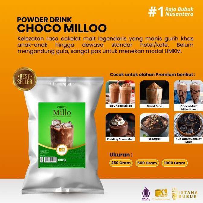 Bubuk Minuman King Powder Choco Millooo Plain Serbuk Minuman Coklat Millo