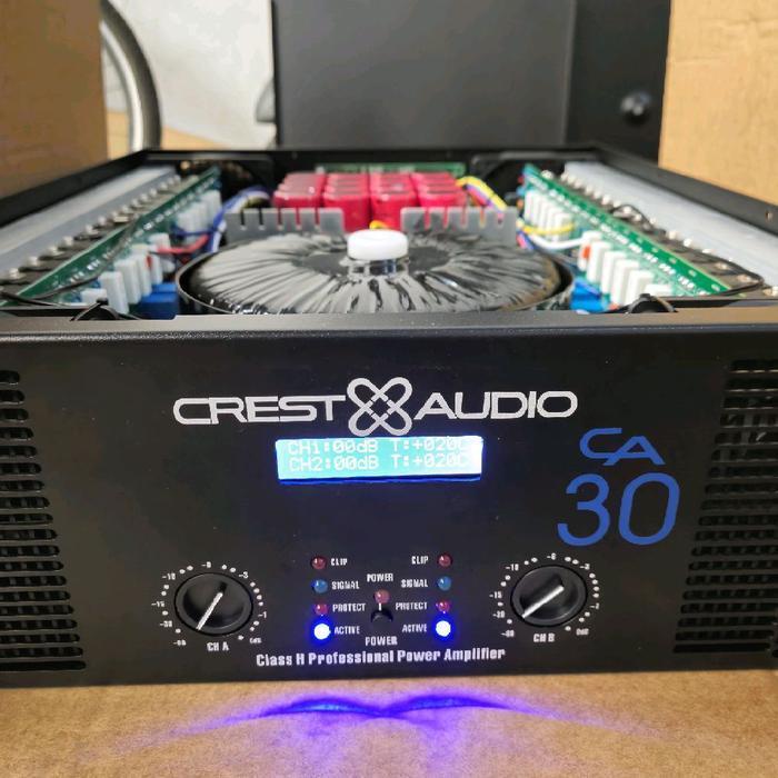 POWER AMPLIFIER CREST AUDIO CA30/CA 30 BODY PANJANG NEW ADA LAYAR LCD ORIGINAL DAN TERPERCAYA
