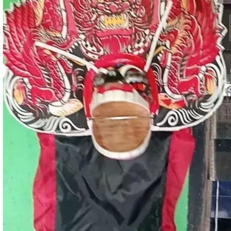 Barongan Anak Jumbo Spon Motif Kayu Devil Caplokan Reog Ponorogo TK SMP