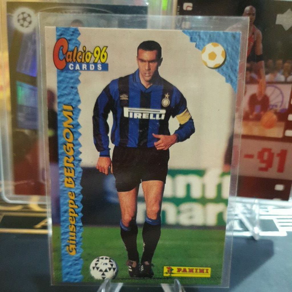 Kartu Bola Giuseppe Bergomi Base Calcio 96 Panini 1995 #39 Inter RARE CARD