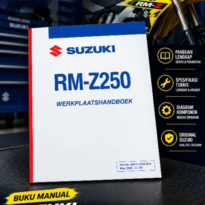 Manual Book Buku Panduan Suzuki RM Z250 Original 99011-10H52-01H