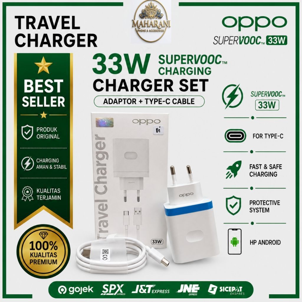 Travel charger Oppo 33w 100%