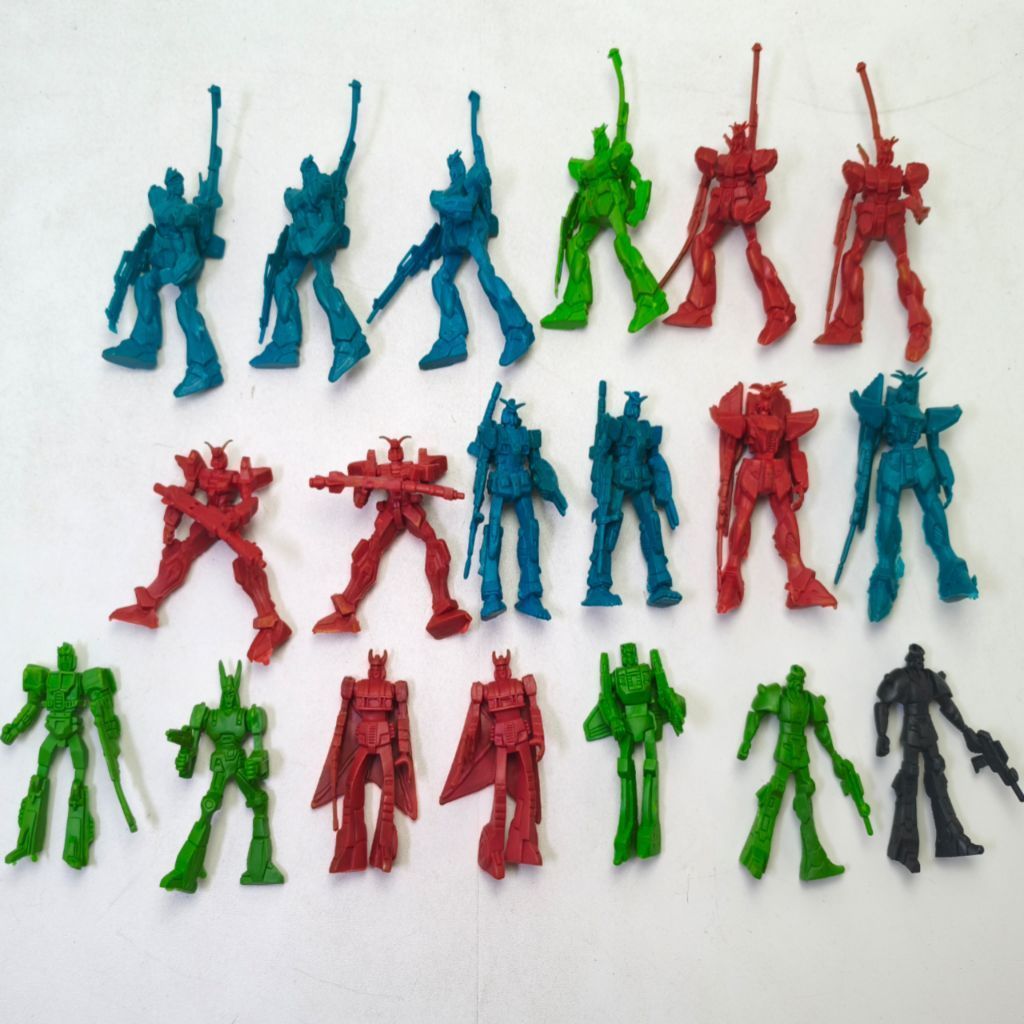 Mainan Jadul Karet Figure Gundam Karet dan Transformers Karet  Set 19