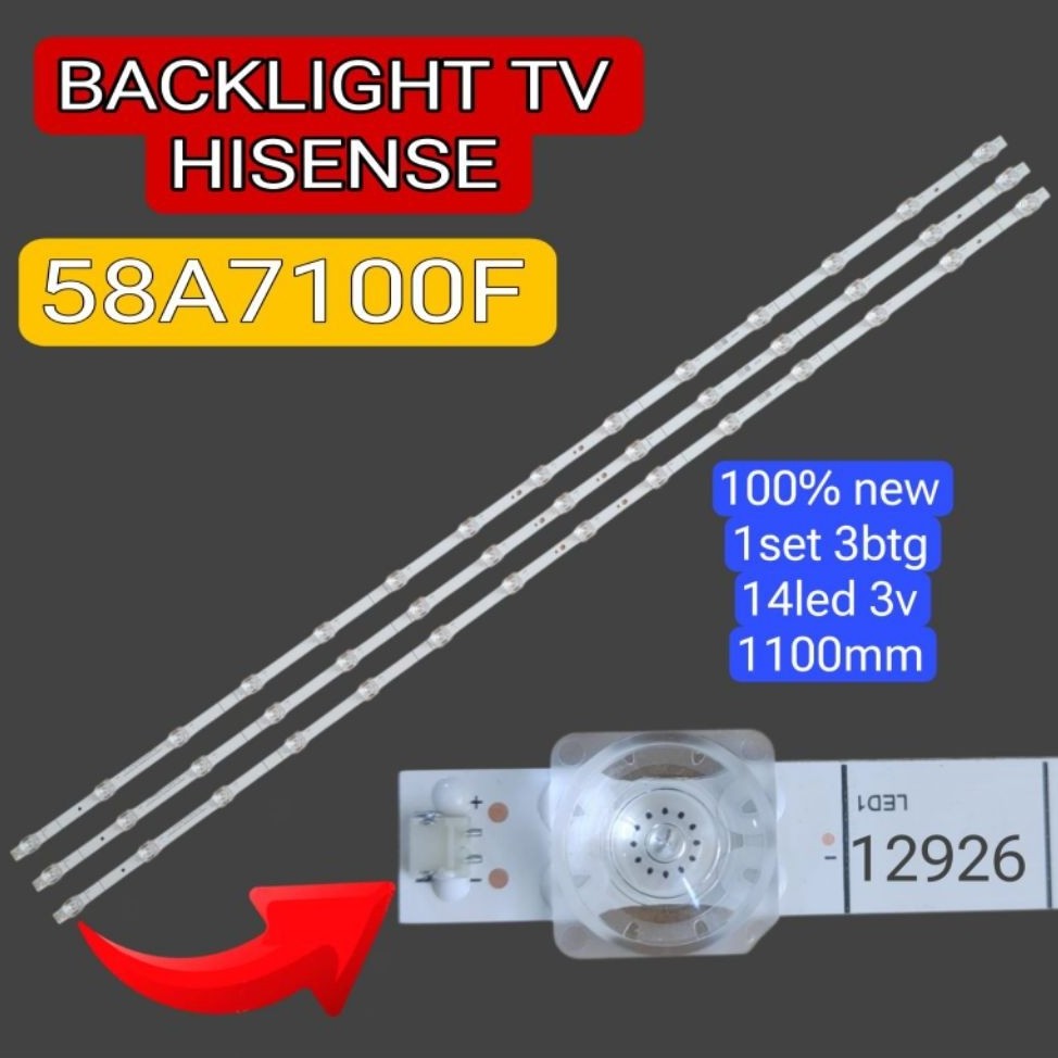 LAMPU LED BACKLIGHT BL HISENSE 58 14LED 58A7100F 58A7100