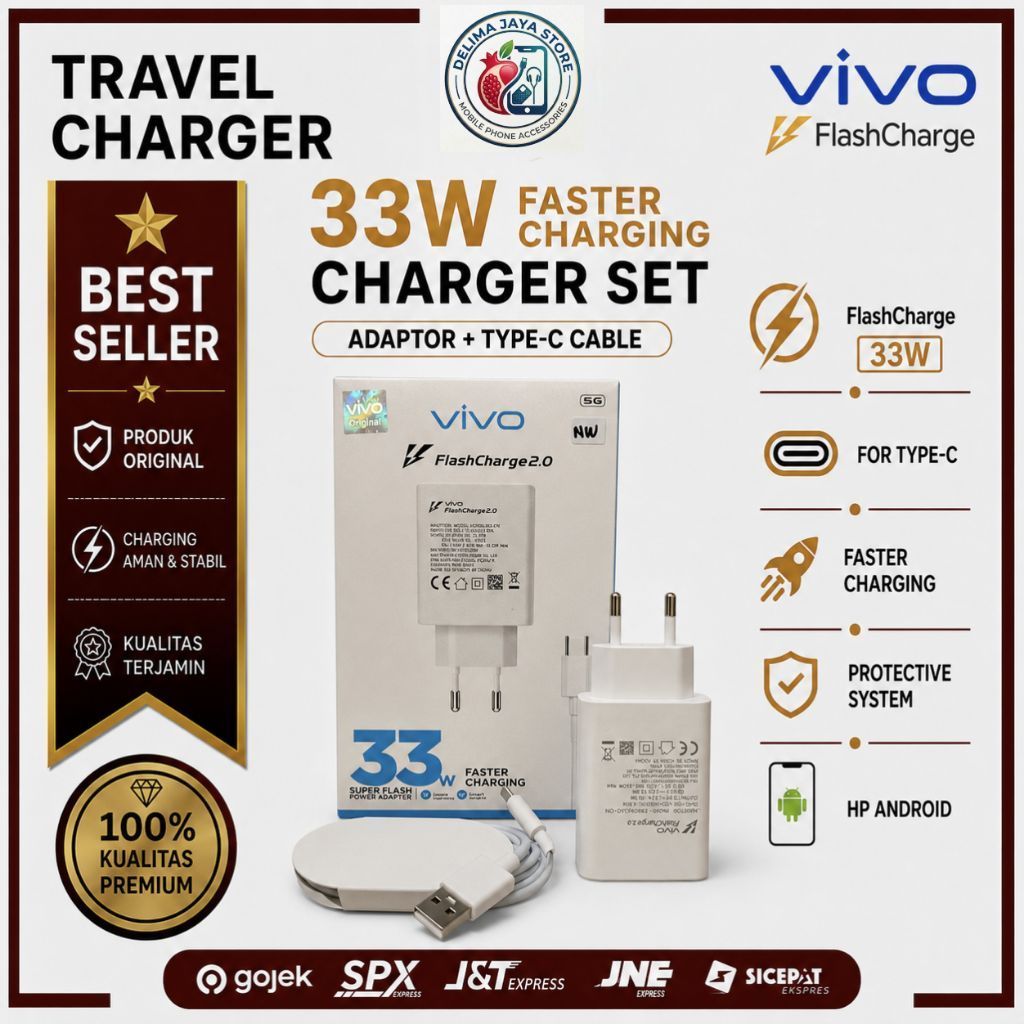 Travel charger Vivo 33w 100%