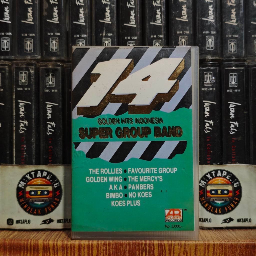 Kaset - 14 Golden Hits Indonesia Super Group Band - Kompilasi Indonesia - Koes Plus, No Koes, Panber