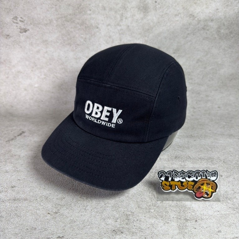 Topi Obey 5panel Hitam Dewasa Second