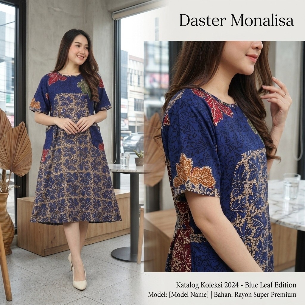 RM (LD 115 PB 115) DASTER MONALISA BATIK CAP MALAMAN DASTER PREMIUM BY RUMINA BATIK PEKALONGAN DASTE