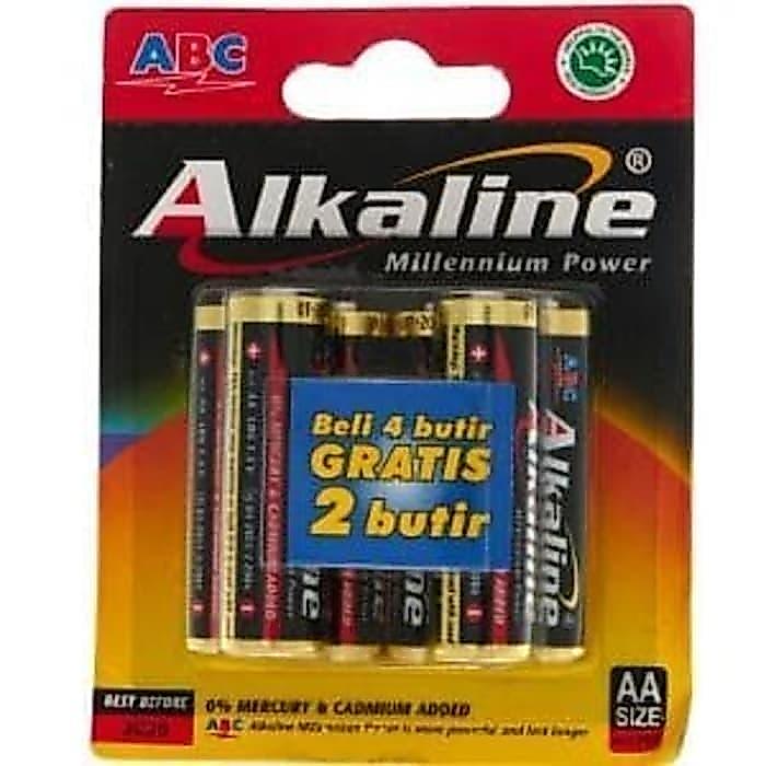 Baterai Alkaline AA isi 6 Battery Alkaline AA isi 6