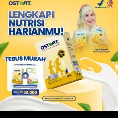 OSTOFIT Susu Herbal Pendukung Tulang Sendi 200gr Susu Sapi Jahe Temulawak Kayu Manis