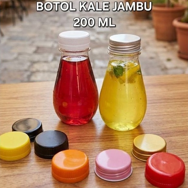 BOTOL KALE JAMBU 200ml (botol plastik tebal)