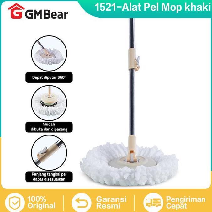 GM Bear Tongkat Set + Kain Pel 1521 - Mop Stick Set with HEADMOP