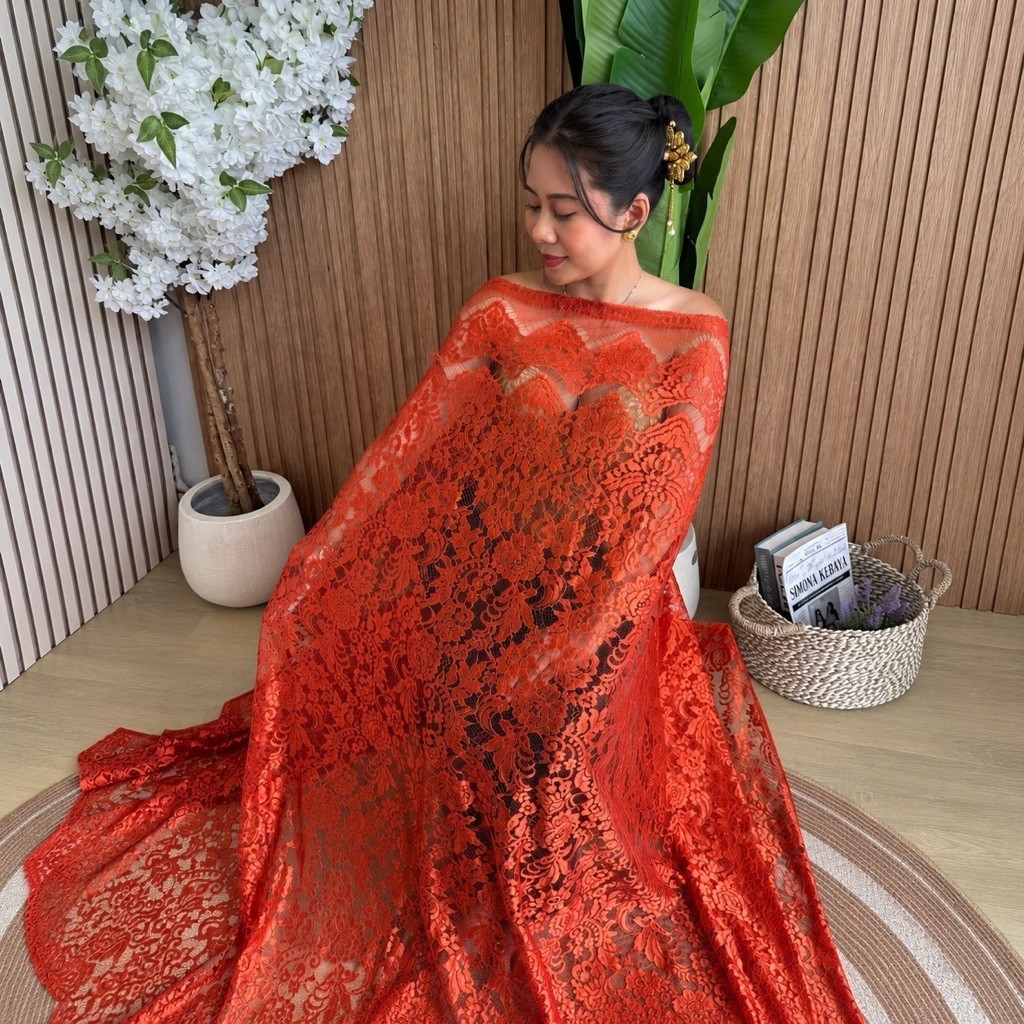 SIMONA KEBAYA Kain Brokat Kebaya Glossy Series Bali - kain brokat seragaman - kain seragam bridesmai