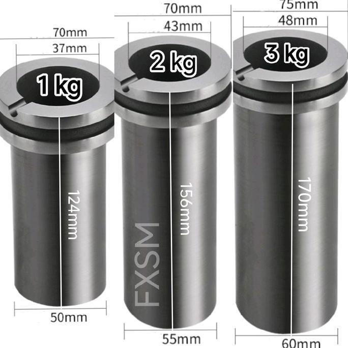 TERBARU - Graphite Grafit Crucible Melting Pot Double Ring Cincin Ganda