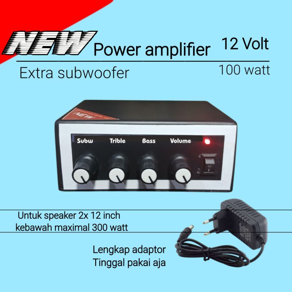 power amplifier dc 12 volt subwoofer