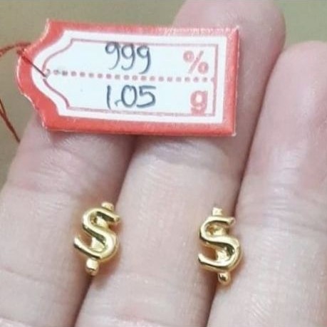 Anting emas 24k dollar