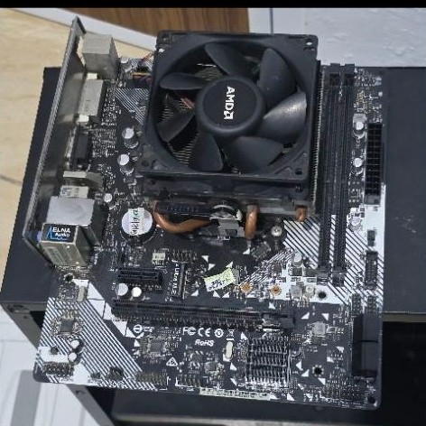 mobo asrock a320m & cpu athlon 3000g processor AM4 paket motherboard cpu