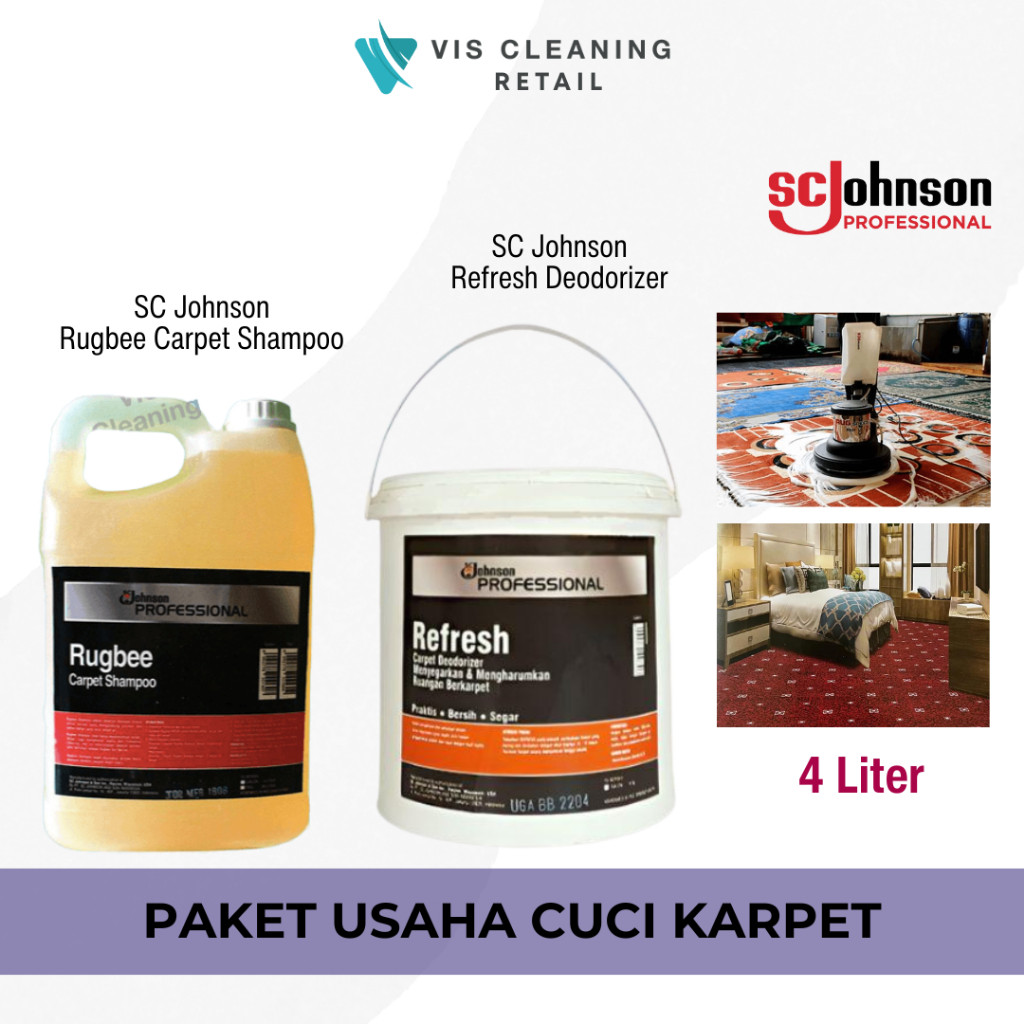 Paket Cairan Pembersih Karpet SC Johnson Shampoo & Pengharum Karpet / Paket Usaha Cuci Karpet