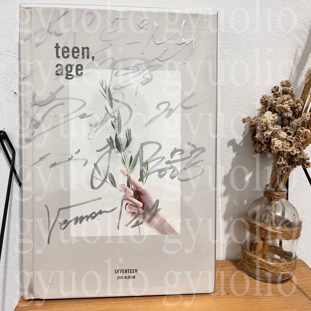 ALBUM SIGNED OT13 SEVENTEEN TEEN AGE WHITE
