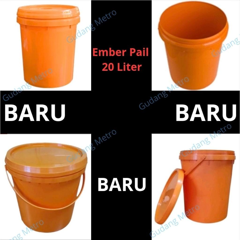 Ember Plastik/Tutup/Pail/Cat/20 Liter/25 kg/ ORANGE