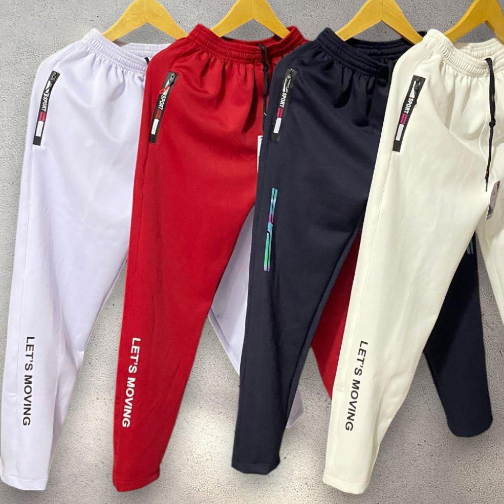 Original Celana Olahraga Warna Trening Training Sport Unisex Pria Wanita Elastis Scuba Merah Putih N