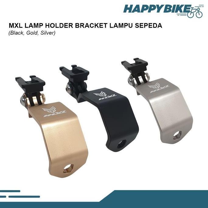MXL Lamp Holder Bracket Lampu Depan Aksesoris Sepeda 3 Lipatan