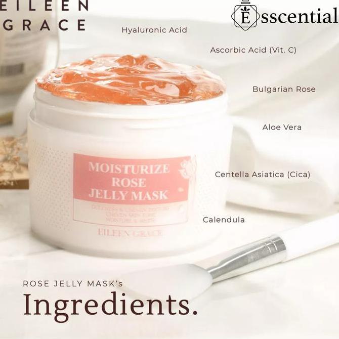 EILEEN GRACE Moisturize Rose Jelly Face Mask Masker Pelembab Wajah Kulit Berjerawat 300ml BPOM