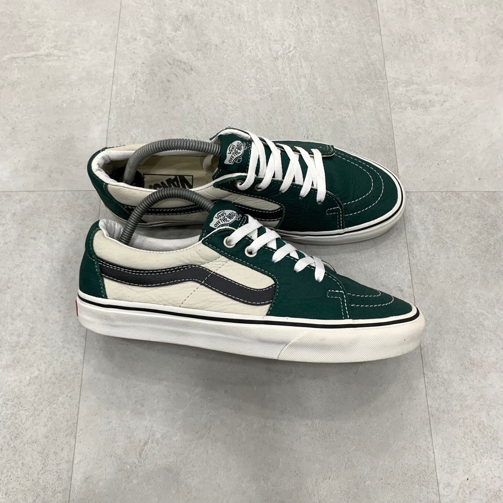 Vans Leather SK8-Low 'Green White Black'