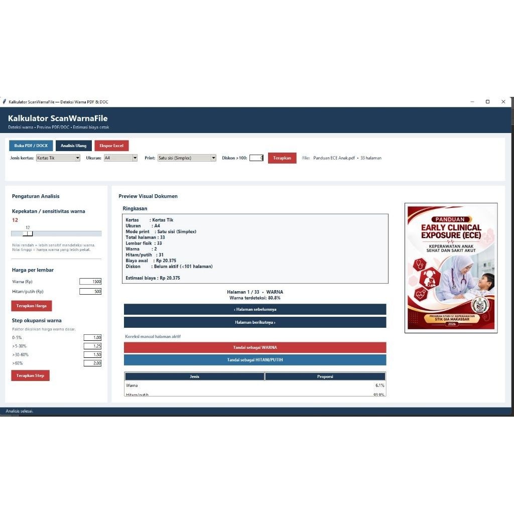 software kalkulator print file