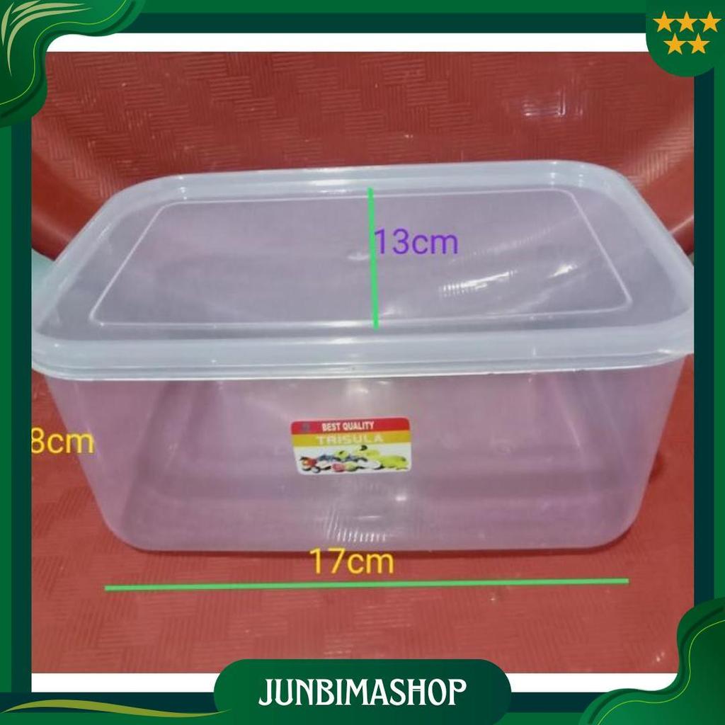 Toples Segi Plastik Bening 1800ml Kotak Makanan Best Seller