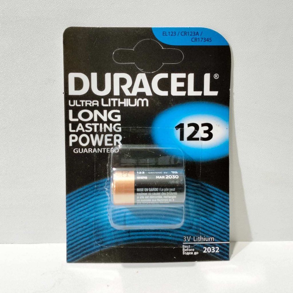 Duracell CR123A EL123 CR17345 123 3V Lithium Battery Original Baterai Kamera Senter Alarm