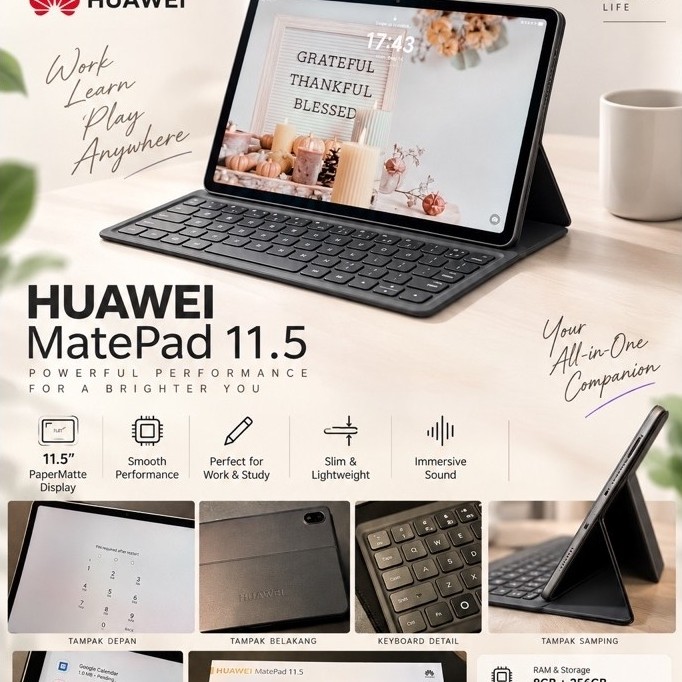 Huawei MatePad 11.5 Tablet | Layar 11.5” | Keyboard Like New