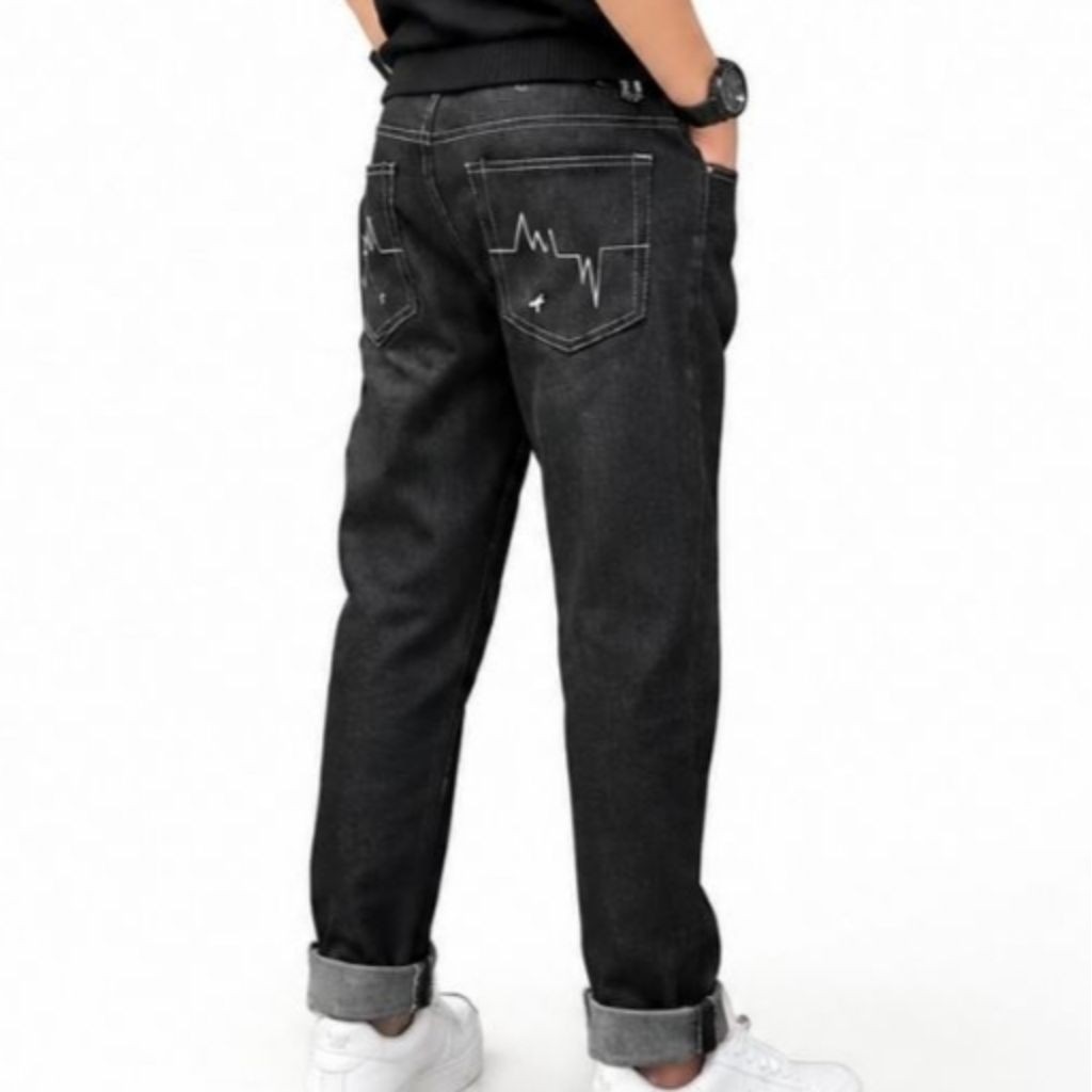 Celana denim selvedge Jeans Anak Gombrong Usia 12 - 7 Tahun Laki-laki