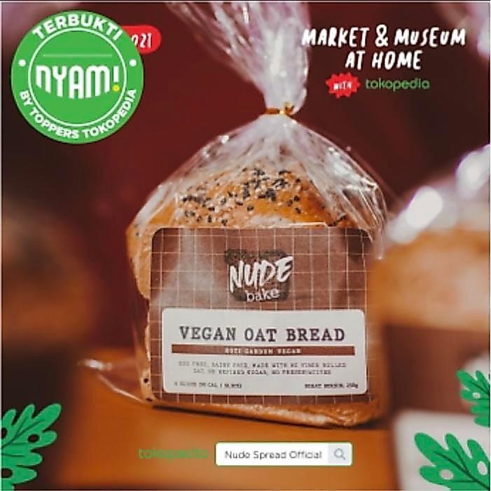 new NUDE BAKE Oat Bread (Roti Tawar) Vegan, Egg Free & Dairy Free High Fib