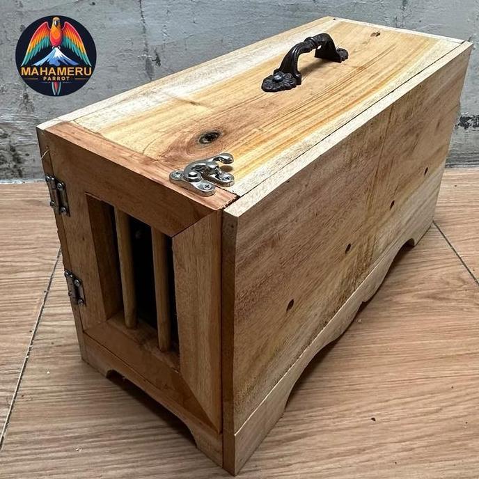 Box Burung FreeFly Parrot Pet Cargo Cage kayu
