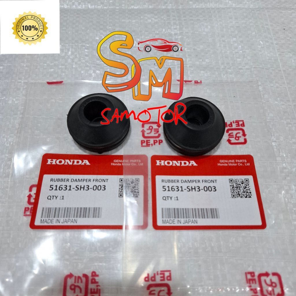 Karet support shock depan 2pcs Honda Grand civic civic lx civic nouva 1988-1991 Asli japan