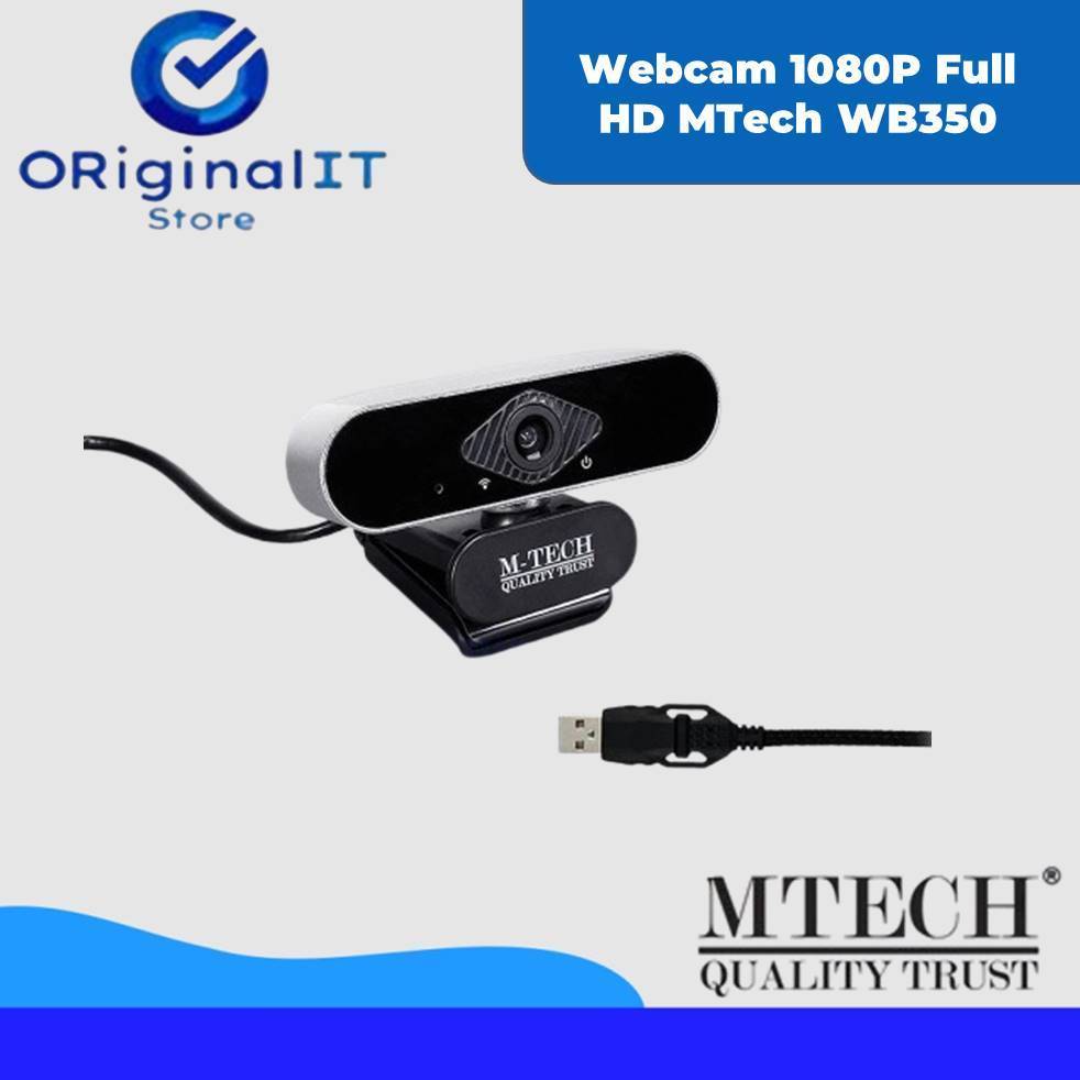 MTECH Webcam 10P Full HD with Mic Kamera Portable Live PC komputer Laptop WB350