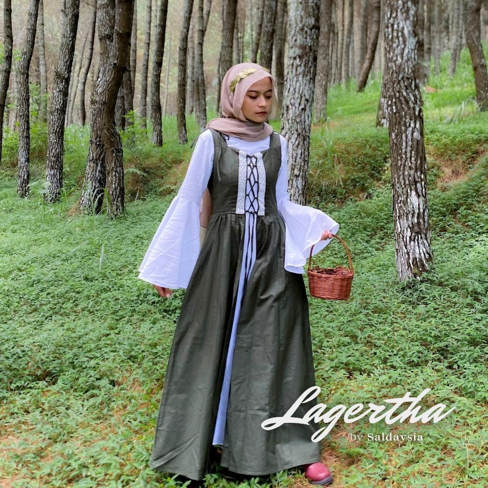 LAGERTHA DRESS | SALDAYSIA | MEDIEVAL FANTASY DRESS VINTAGE