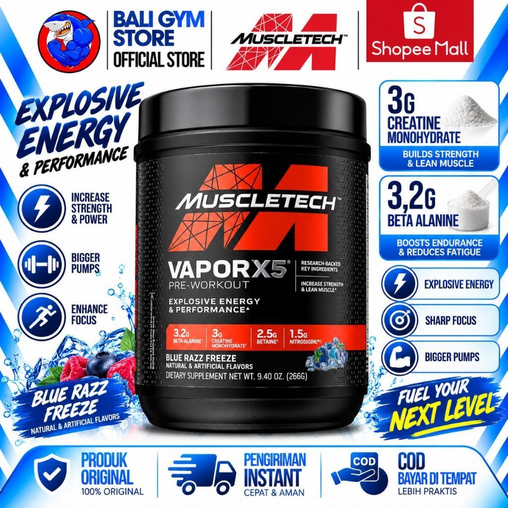 MUSCLETECH Vapor X5 Pre-Workout 30serv