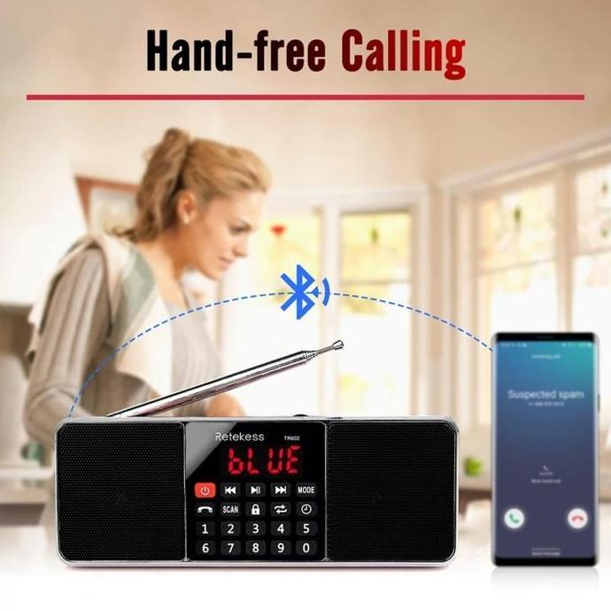 Portable AM FM Digital Radio with MP3 Player - RETEKESS TR602