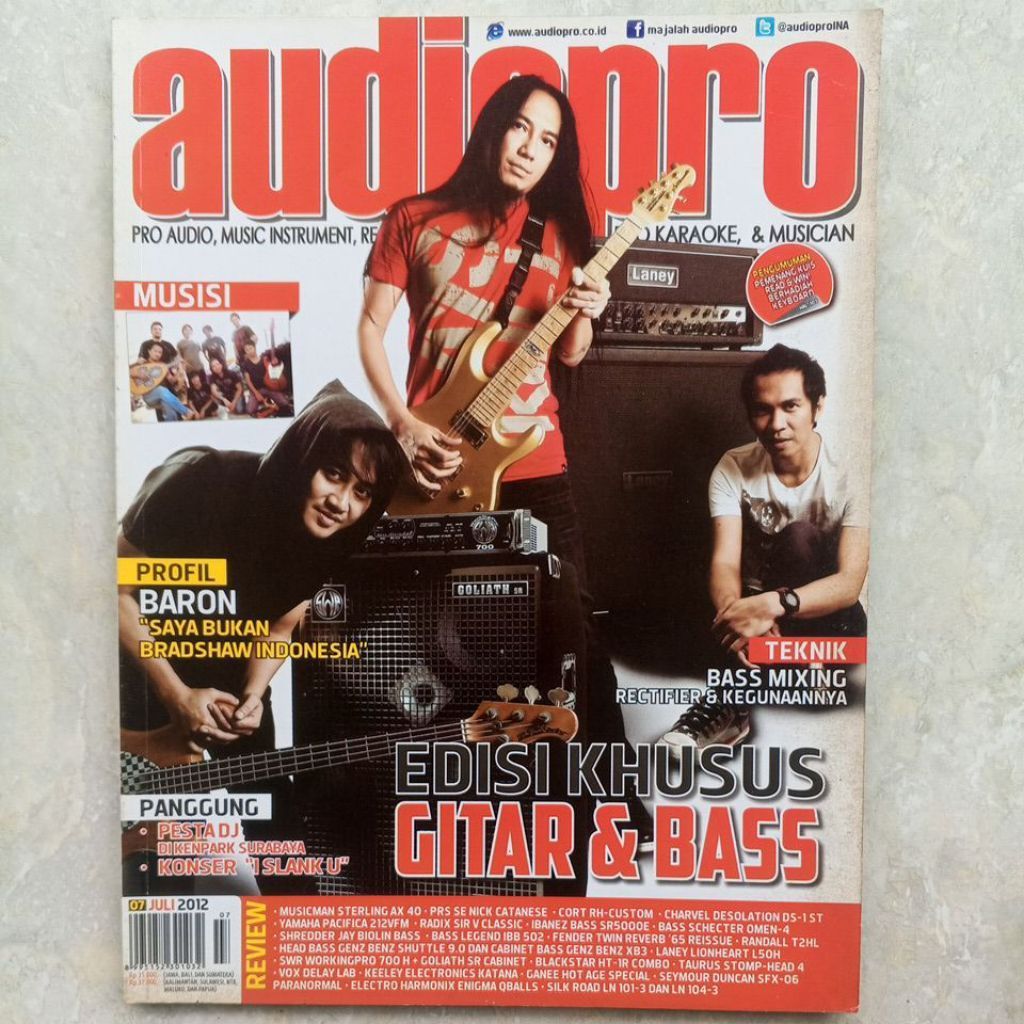 Majalah Audio Pro Edisi 07 / Juli 2012 (Edisi Khusus Gitar dan Bass) - Preloved/Second