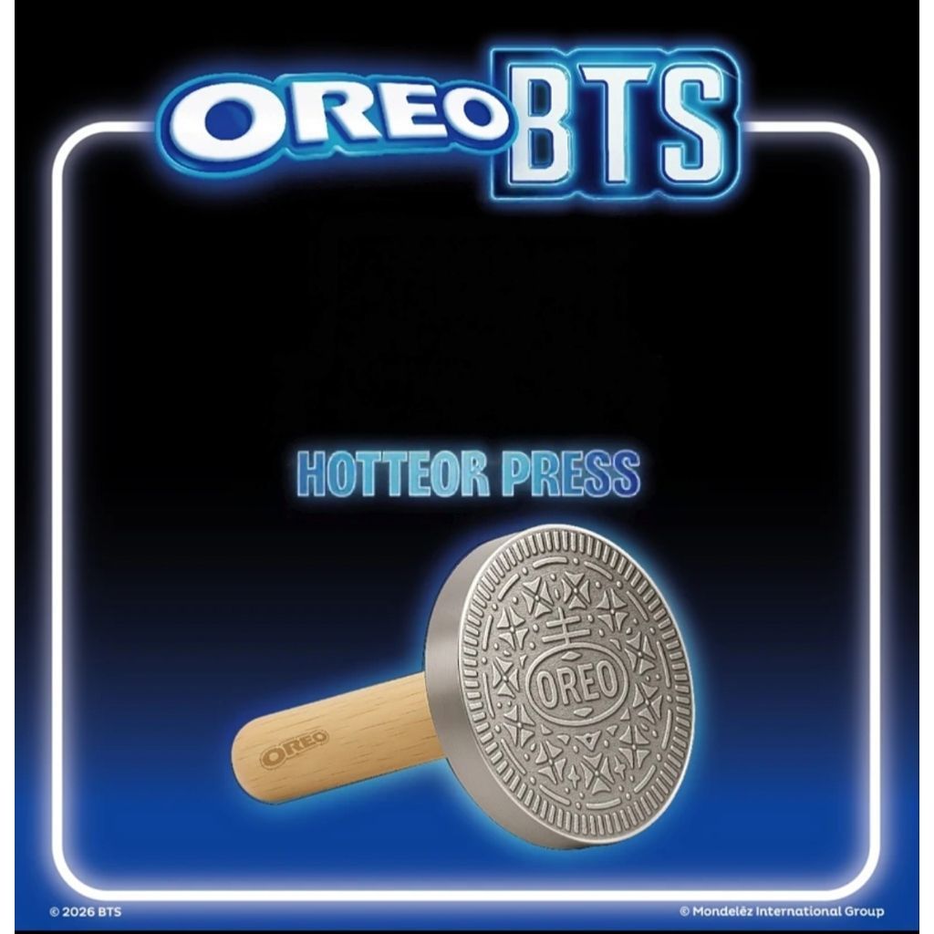 OREO BTS Hotteok Press Alat Tekan Cetakan Adonan Kue Pancake Roti Loyang Mini Box