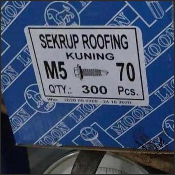 SKRUP ROOFING 7 CM, SKRUP SPANDECK M5 X 70, PAKU ROOFING SPANDECK, BOX ISI 300 PCS BARU