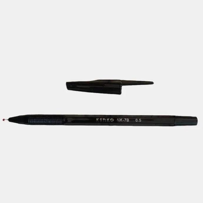 haandybom3 - kenko pen oil gel black 1 pack - ballpoint kenko nk-7b - pulpen 0.5 super lancar & peka