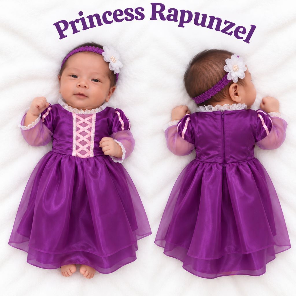 Princess Rapunzel Bayi Baju Kostum Princess Disney