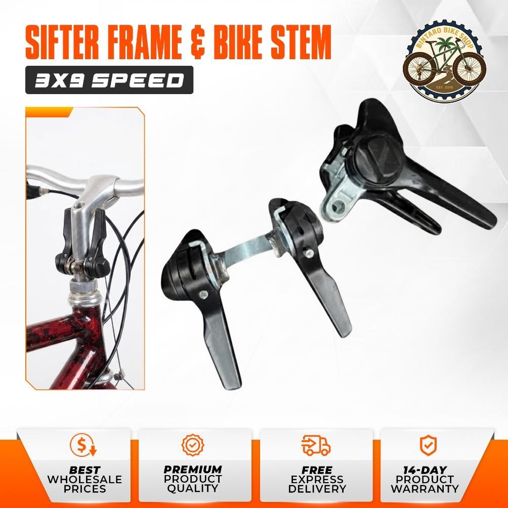 khonjielabs shifter sepeda 3x9 speed downtube shifter stem dan frame sepeda classic jadul vintage  o