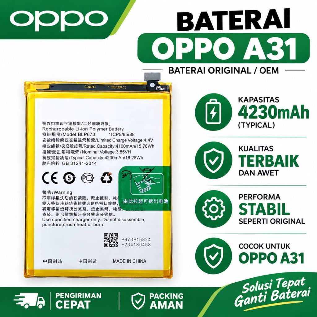 Baterai oppo A31 Copotan original